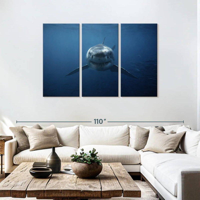 Brampt Shark Stalking, 48" H x 74" W