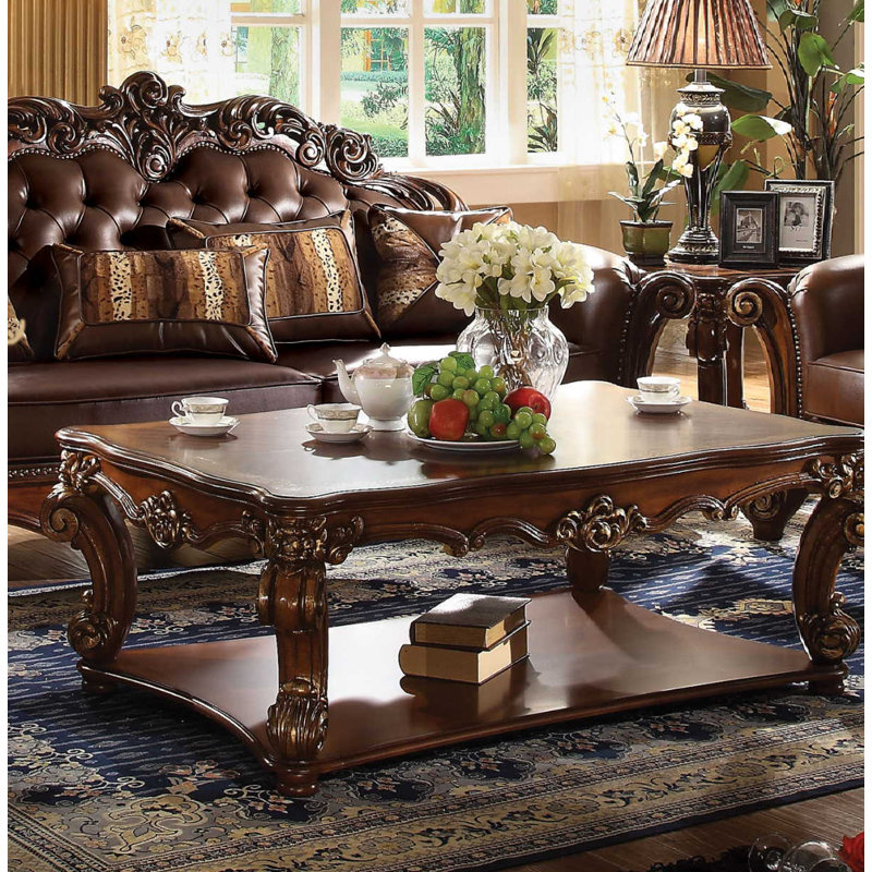 Carlene Single Coffee Table, Cherry Brown, 21" H x 59" W x 41" D