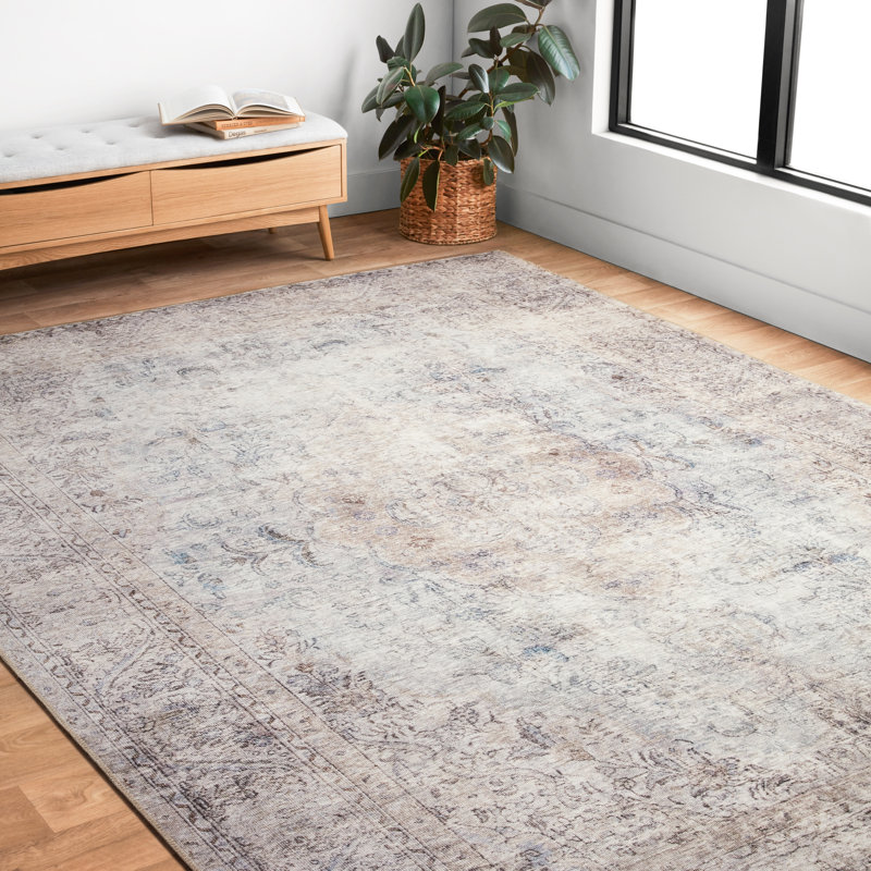 Dereck Hand Hooked Oriental Indoor Rug, Rectangle 5' x 7'6"