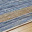 Demie abstrait tissé à plat à la main et recyclé P.E.T. Tapis bleu / brun clair-1460350054