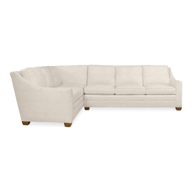 American Bungalow 2-Piece Nicholas Sectional, Dove Gray, Tommy Flax, No