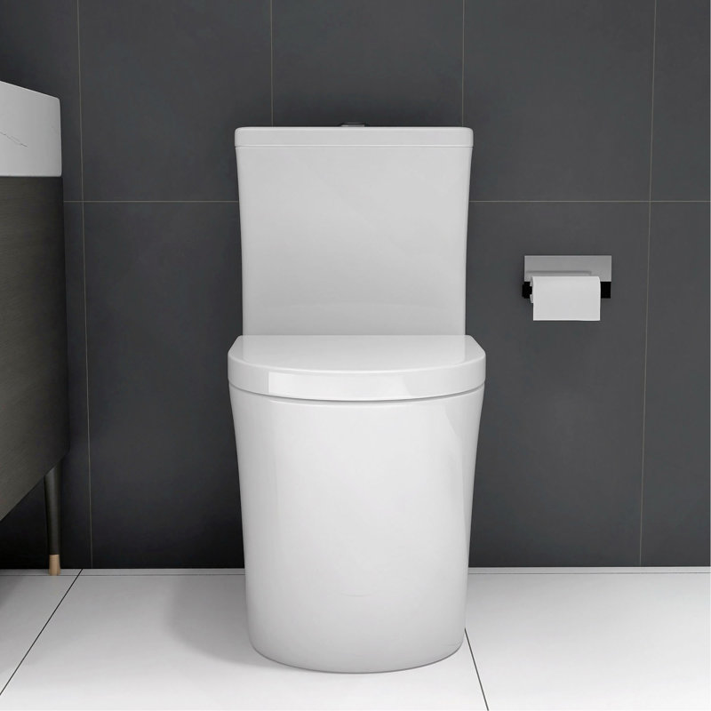 Small Compact One Piece Toilet Dual Flush,23 inch Short Depth for Tiny Bathroom