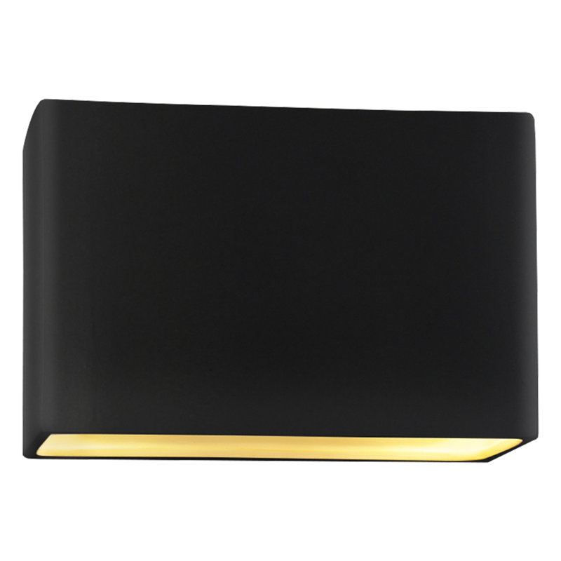 Applique murale encastrée 1 lumière à intensité variable Durso, Noir carbone mat / or champagne, DEL