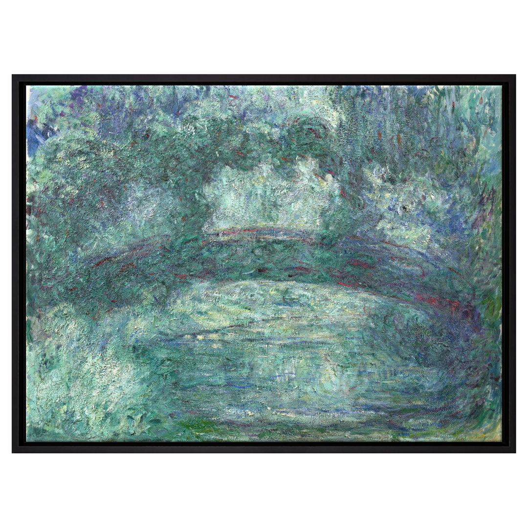 Claude Monet - Japanische Brücke Über Den Seerosenteich IV - Leinwandbild Im Schattenfugenrahmen Kunstdruck