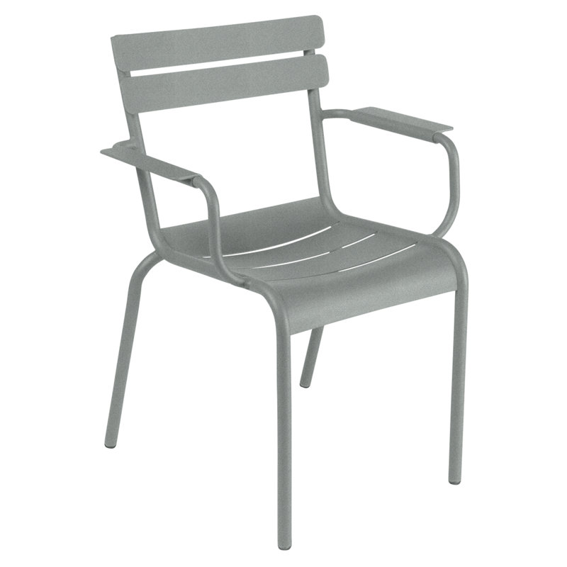 Luxembourg Outdoor Dining Armchair, Lapilli Gray