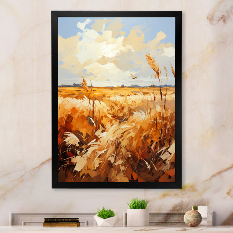 Illustration rétro du charme de la campagne d'automne - impression, H 20 po x l 12 po x P 1 po, Cadre photo noir simple