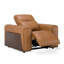 Fauteuil inclinable électrique en cuir brun Sandstone