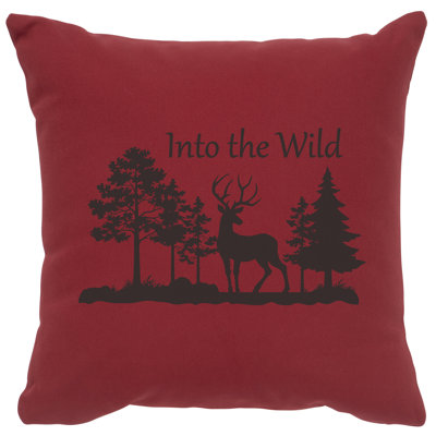 Coussin Wooded River Image - Into Wild - Brique de coton