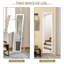 Miroir blanc pleine grandeur, catégorie Miroir autoportant / mural de 14,5 po x 14,5 po x 60,75 po, charnière de support stable pour le salon de la chambre à coucher, couloir