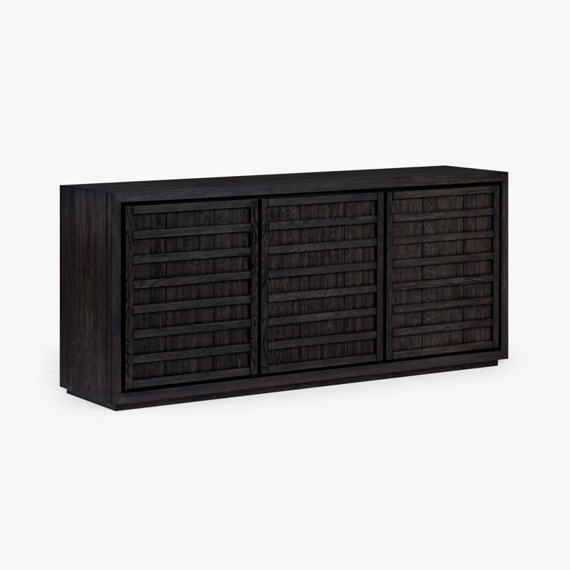 Buffet en chêne de 72 po Scotty, Gris anthracite
