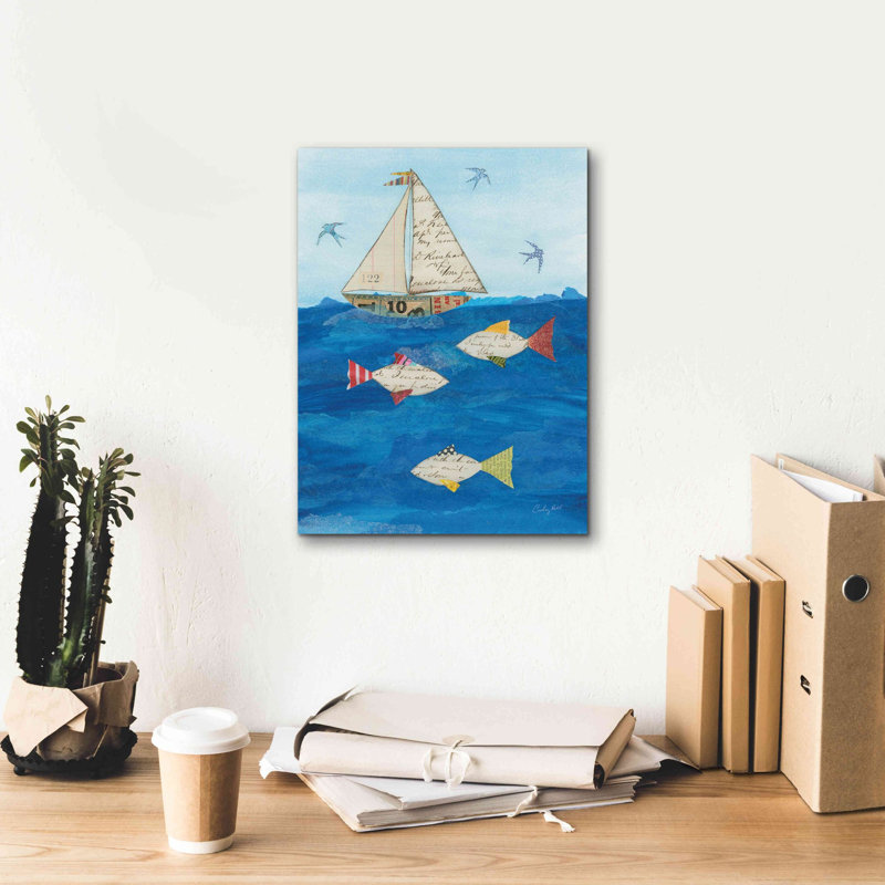 «Sailing Together I» par Courtney Prahl, estampe numérique sur toile, H 16 po x l 12 po x P 0,75 po
