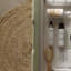 Armoire murale en contreplaqué avec comptoir en pierre frittée blanc de Carrare, un tiroir, sans lavabo, sans robinet ni drain-1569228784
