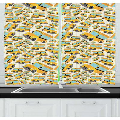 Ruffled Kitchen Curtain