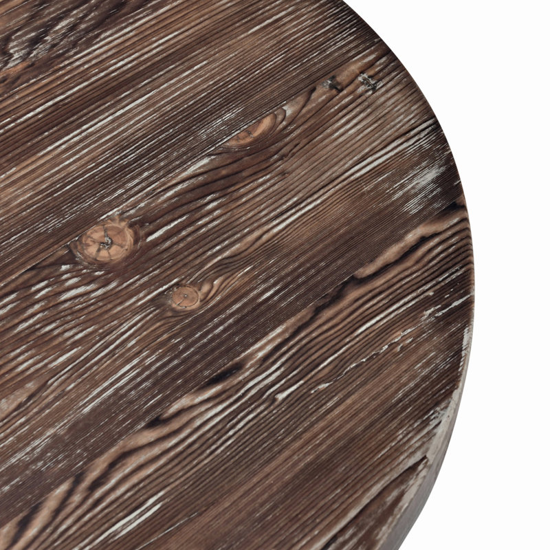 Round End Table Aged