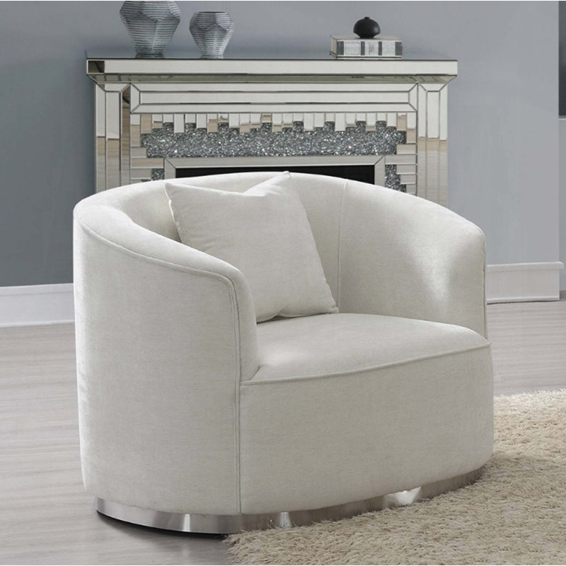 Fauteuil d'appoint en chenille avec ressorts ensachés pour un confort optimal