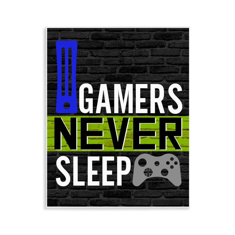 Art mural Gamers Never Sleep par Kim Allen