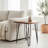 Nunavut Square End Table Solid Wood Live Top with Black Metal Hairpin Legs, 24x24x24