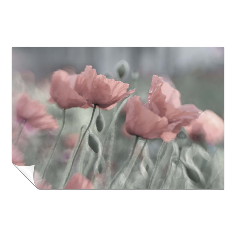 Pastel Pink Blossoms Floral Garden - No Frame Print, 20cm H x 31cm W