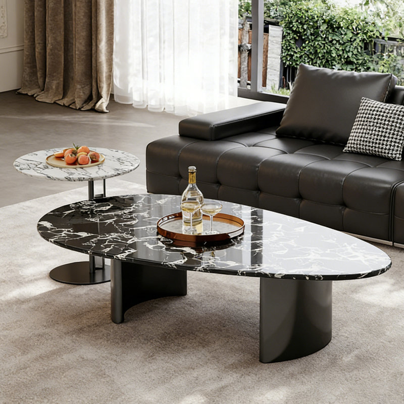 Standridge, H 15,7 po x L 51,2 po x l 27,6 po, Noir / blanc