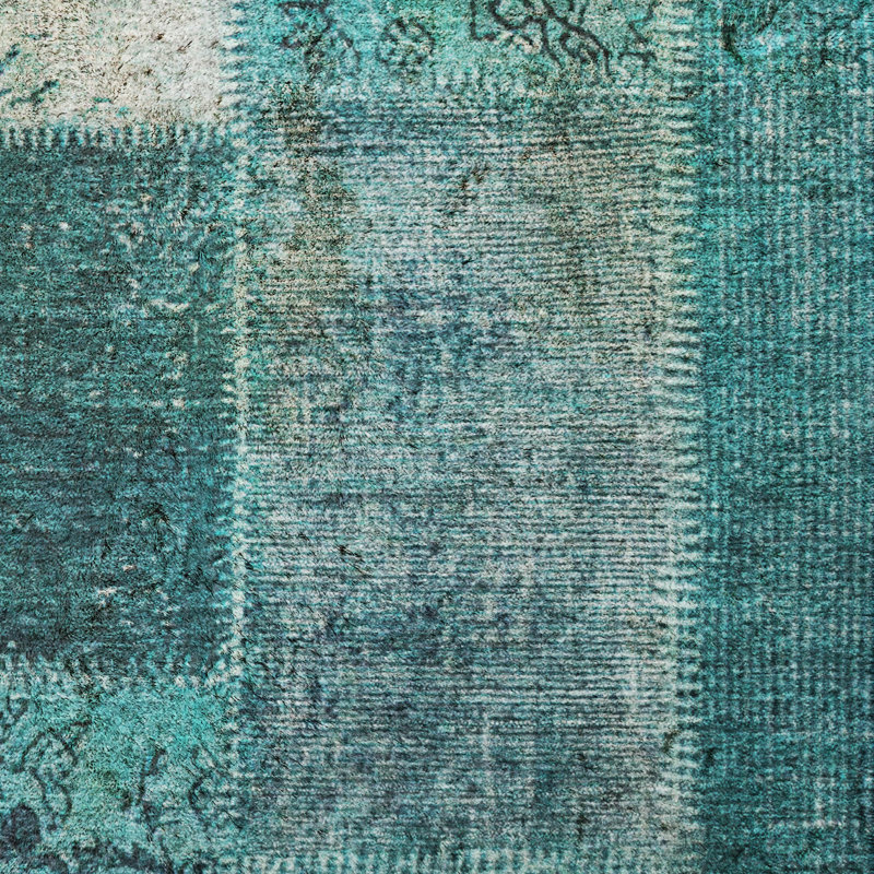Tapis à poil long de qualité supérieure lavable à la machine ADS631, Teal, 10' x 14'