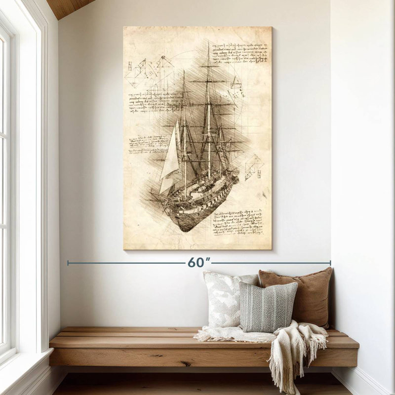Aletra Ship Old, 51" H x 34" W