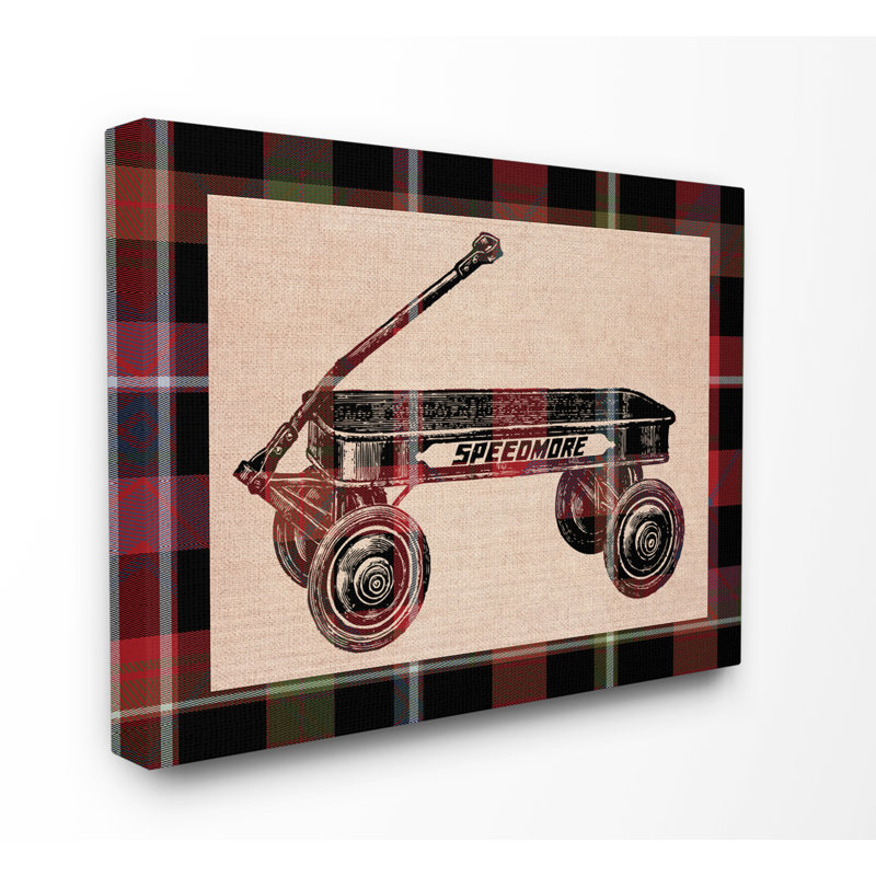 Reproduction d’art graphique écossais Radio Flyer, H 16 po x l 20 po, Toile tendue