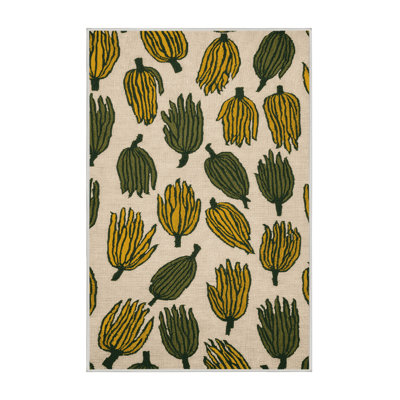 Washable Buddhas Hand Citron Fruits Area Rug