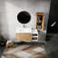 Meuble-lavabo mural 42 po avec lavabo et armoire latérale en céramique, porte, meuble-lavabo 42 po