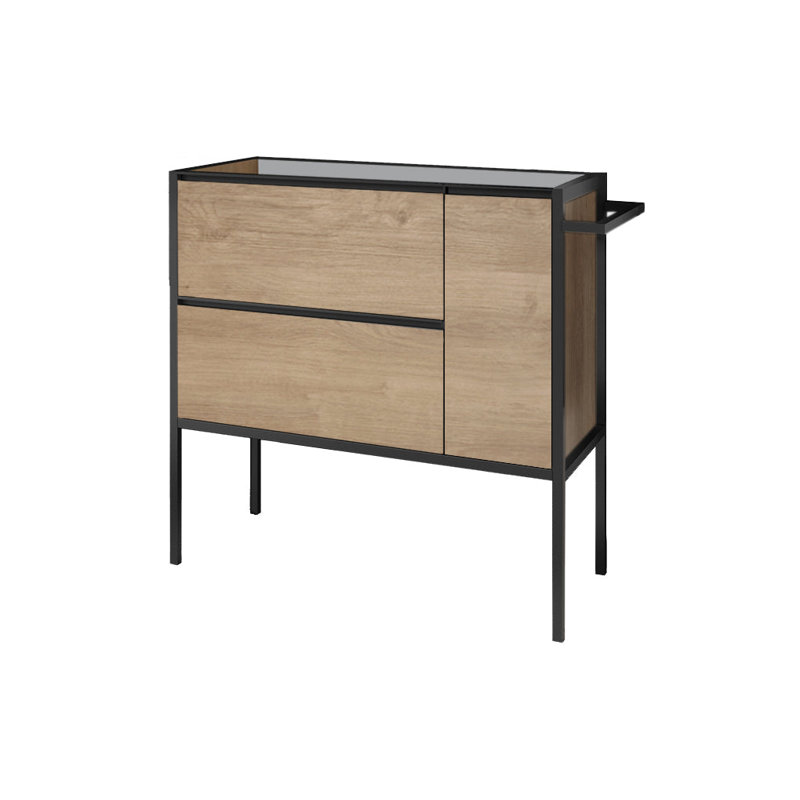Meuble-lavabo simple 23 po Wethington, Noir / brun, H 19,29 po x l 22,8 po x P 40,55 po