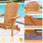 Chaise de jardin pliante Willacoochee Adirondack, chaise d'extérieur en bois pour foyer, cour, jardin et sièges de patio-693569283