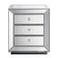 Armoire à trois tiroirs avec finition miroir en perles