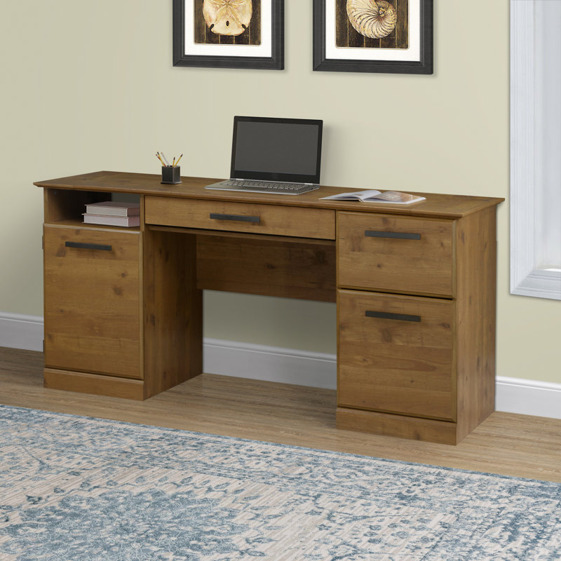 Bureau double caisson 60,1 po avec rangement