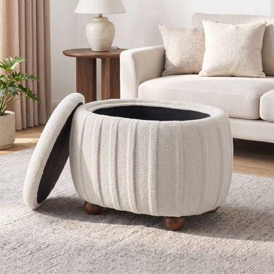 Repose-pieds pouf avec rangement 26 po