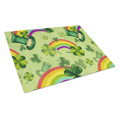 Planche à découper en verre trempé caroline de la saint-patrick leprechan