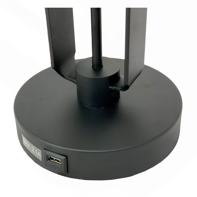 LAMPE DE TABLE CAGE INDUSTRIELLE H 26 po NOIRE