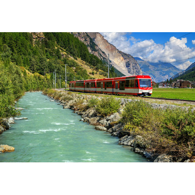 Train touristique, Suisse - Photographie sur toile tendue