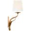 Amalfi 15" Sconce in Milano Gold with Linen Shade