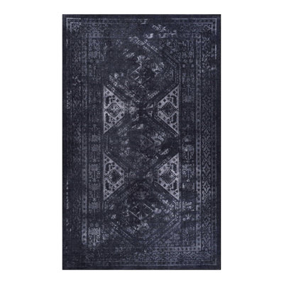 Tapis lavable 274 x 366 cm, antidérapant, ne peluche pas, à poils courts - Transformez vos espaces de vie avec ce tapis lavable, à poils courts et idéal pour la chambre, le salon, la cuisine et la salle à manger. Convient aux animaux de compagnie.