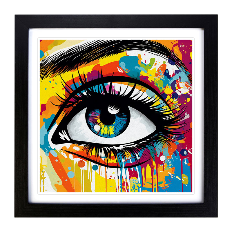 Single Picture Frame Print on Wood, Black