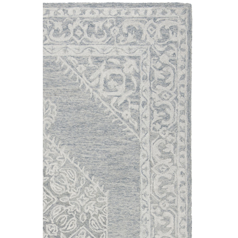 Jones Street Hand Tufted Wool/Cotton Oriental Rug in Gray, Runner 2'3" x 7'