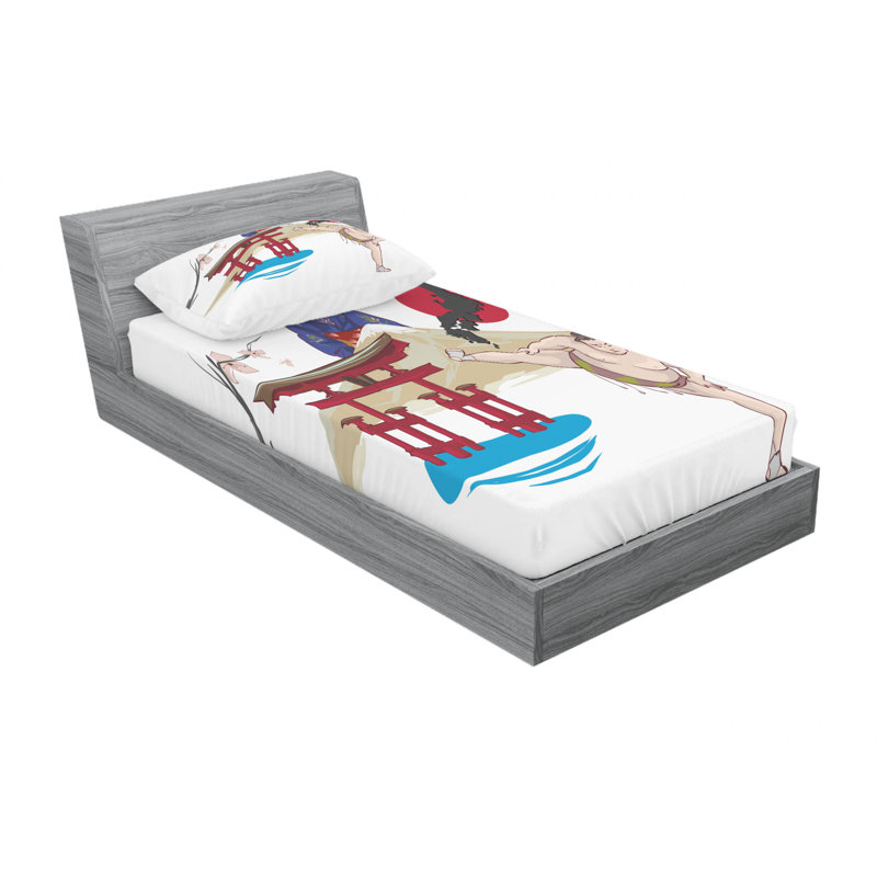 Ensemble de draps japonais, Ensemble de draps pour lit simple TG avec drap-hou
