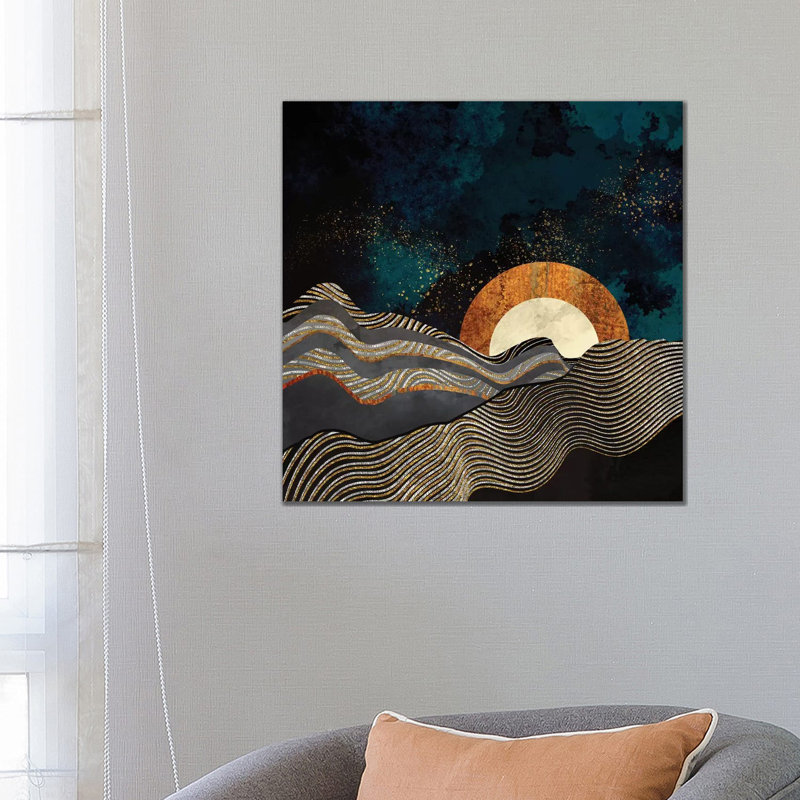 Gold And Silver Fields by SpaceFrog Designs - Wrapped Canvas Painting, 66.04 cm H x 66.04 cm W x 1.91 cm D