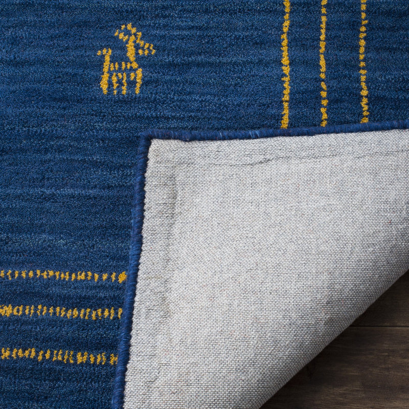 Coraima Hand Loomed Wool Abstract Rug, Rectangle 5' x 8'