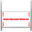 Tringle réglable pour garde-robe, chrome