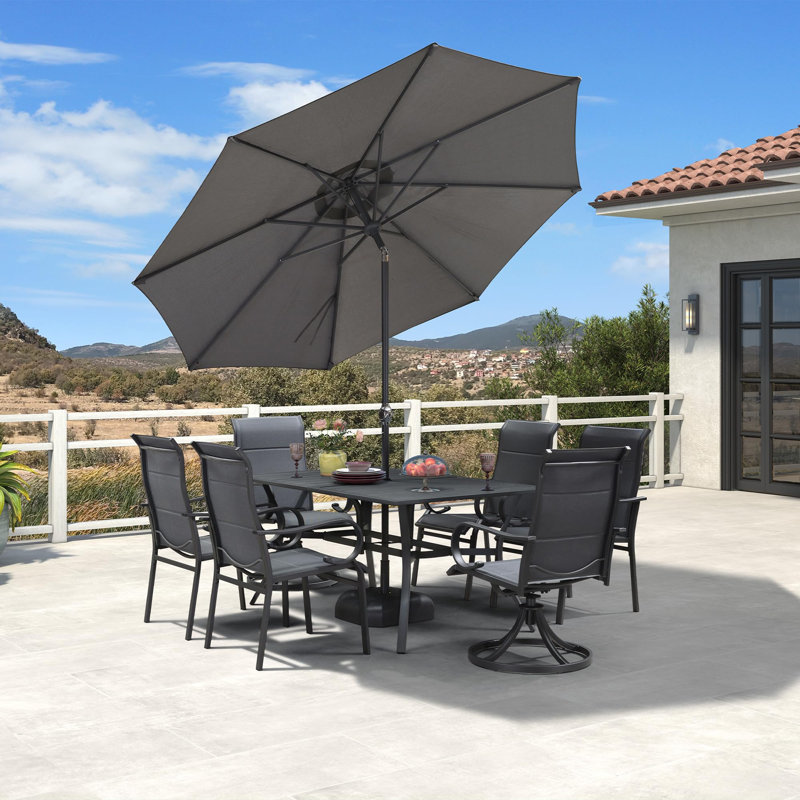 Parasol de table gris 108 po Siobhon, Gris