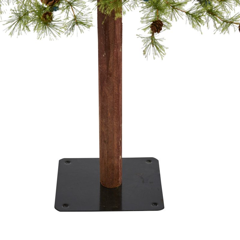 Lighted Artificial Pine Christmas Tree, 8' H