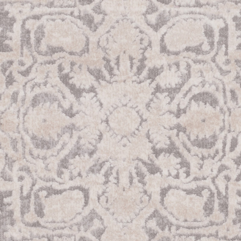 Calidia Oriental Light Gray Area Rug, Rectangle 2'3" x 3'