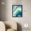 Art abstrait bleu et vert I, Shadowbox, art abstrait bleu sarcelle par Art Remedy-115124104-115124103