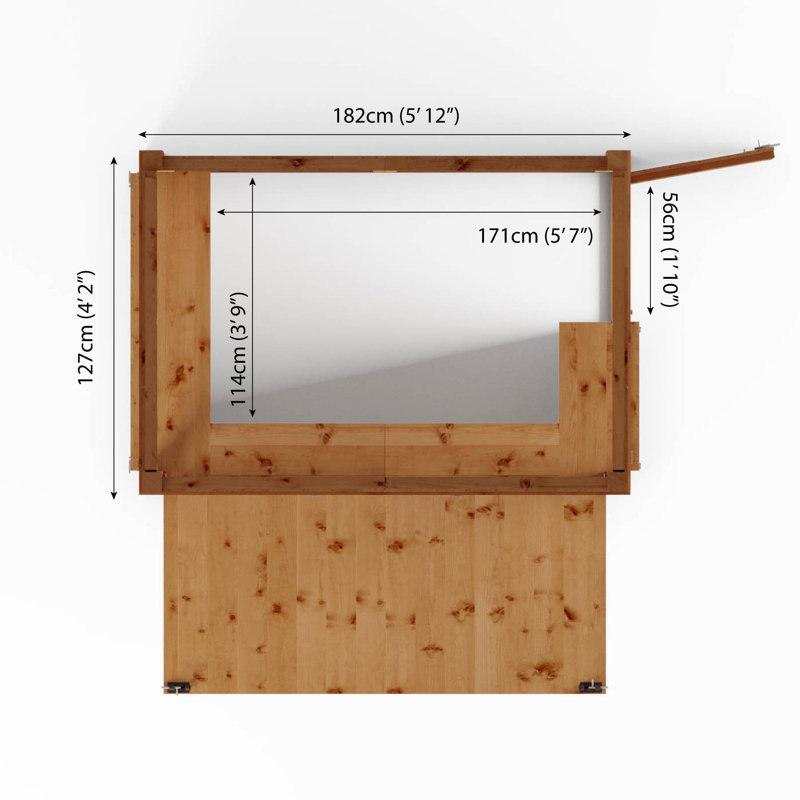 Mercia 6 x 4ft Premium Pressure Treated Garden Bar With Shutters