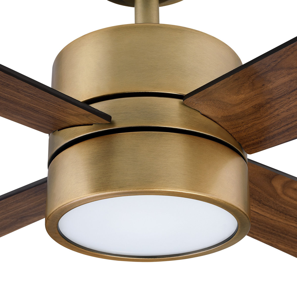 Camran 52'' Brushed Brass Dimmable Ceiling Fan with LED Lights and Remote Control 6 Speeds Reversible DC Motor Timer Memory